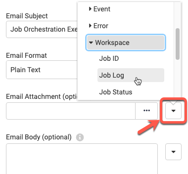 Adding the log as an attachment